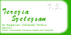 terezia szelezsan business card