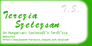 terezia szelezsan business card